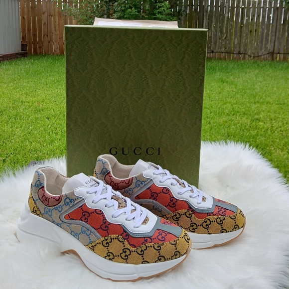 Gucci Mens GG Rython Multicolor Sneaker - Picture 2 of 14